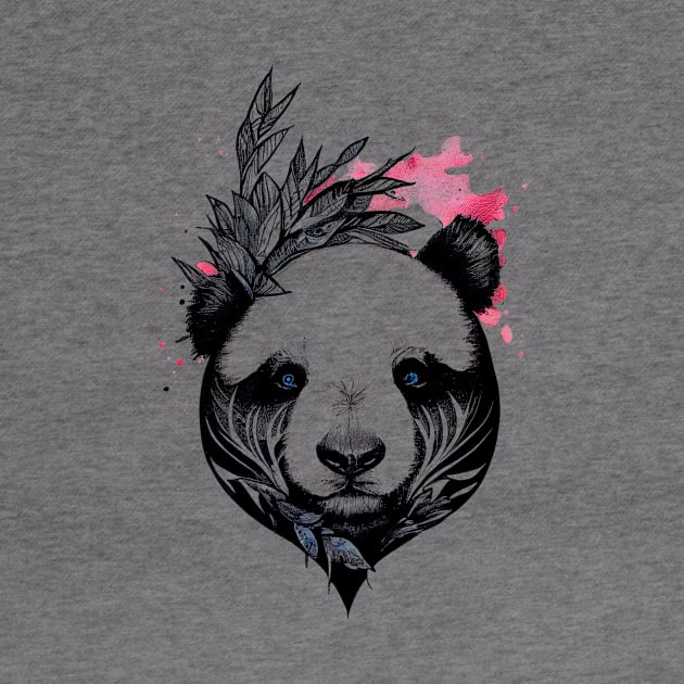 Panda Bear Wild Animal Nature Illustration Art Tattoo by Cubebox